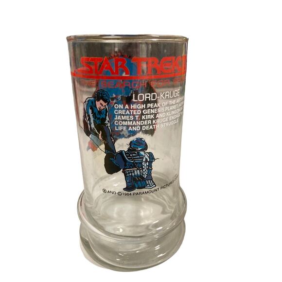 Vintage 1984 Star Trek The Search For Spock Taco Bell Lord-Kruge Collector Glass - Picture 5 of 10